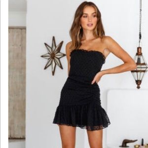 Black strapless dress Hello Molly